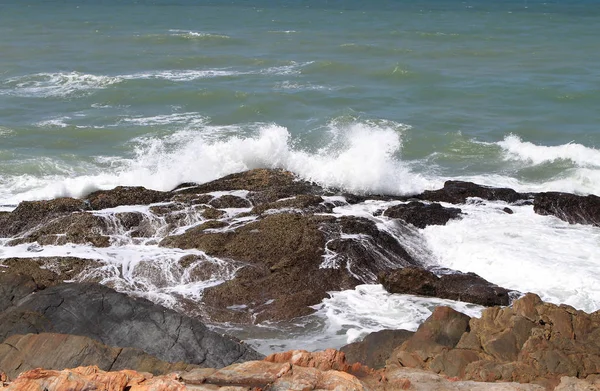 Stenar på den tropiska stranden — Stockfoto