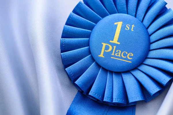 1st place blue Championship winners rosette — Stock Photo, Image