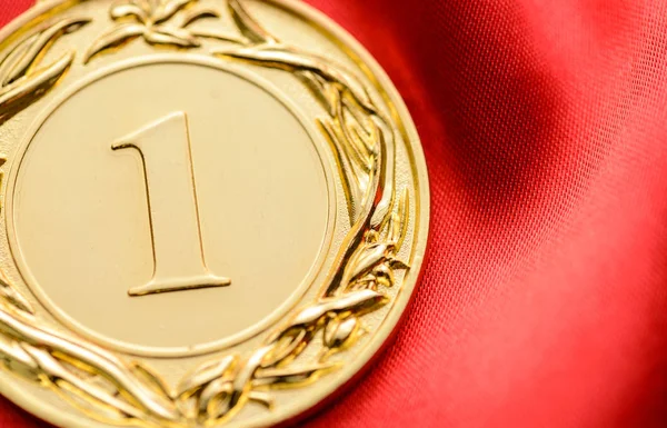 Embossed gold winners medallion — Stock Photo, Image