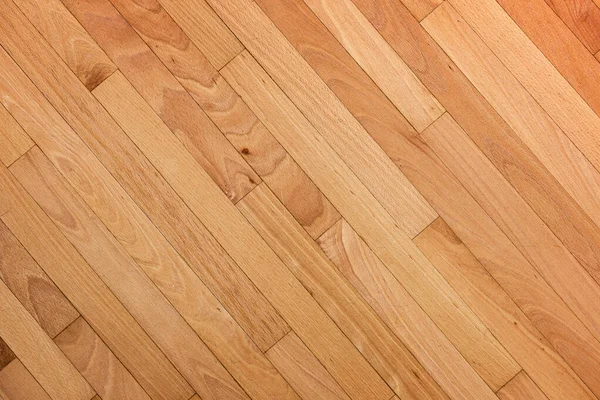 Piso de madeira laminado em uma vista aérea diagonal — Fotografia de Stock