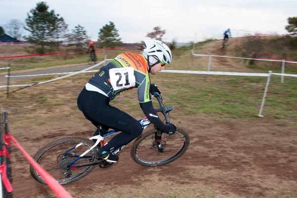 Ciclocross Rider en competición — Foto de Stock