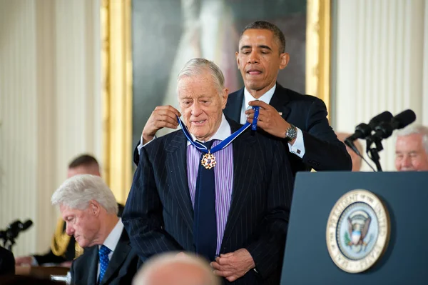 Ben Bradlee, Barack Obama — Fotografia de Stock