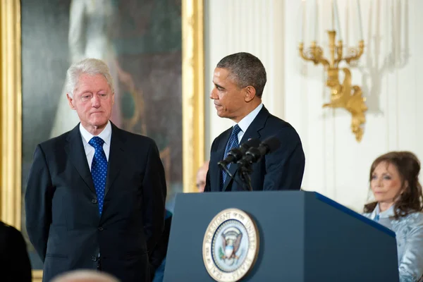 Presidentes Bill Clinton e Barack Obama — Fotografia de Stock