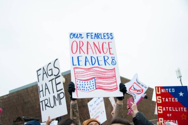 Protestocu, Trump açılışı