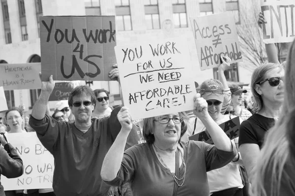 Pro-health care rally — Stock Photo, Image