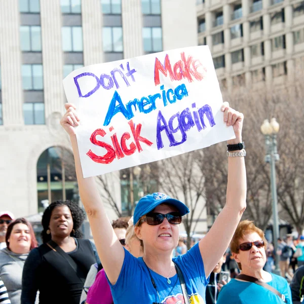 Pro-health care rally — Stock Photo, Image