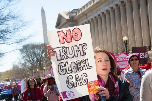 Protesters on International Women's Day — Stock Photo, Image