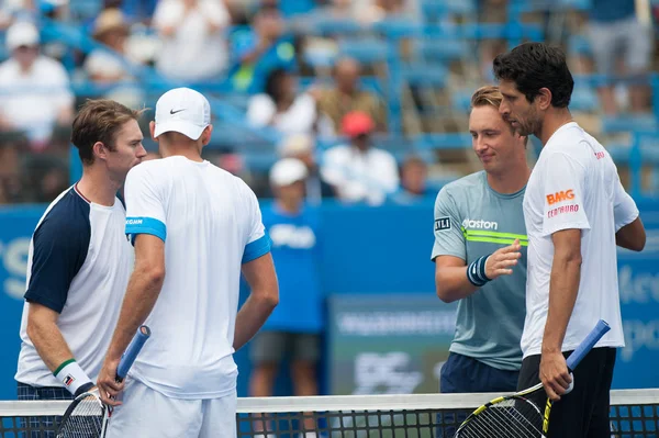 Tennisprofis henri kontinen und john peers — Stockfoto