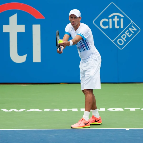 Pro Tennis speler Lukasz Kubo — Stockfoto