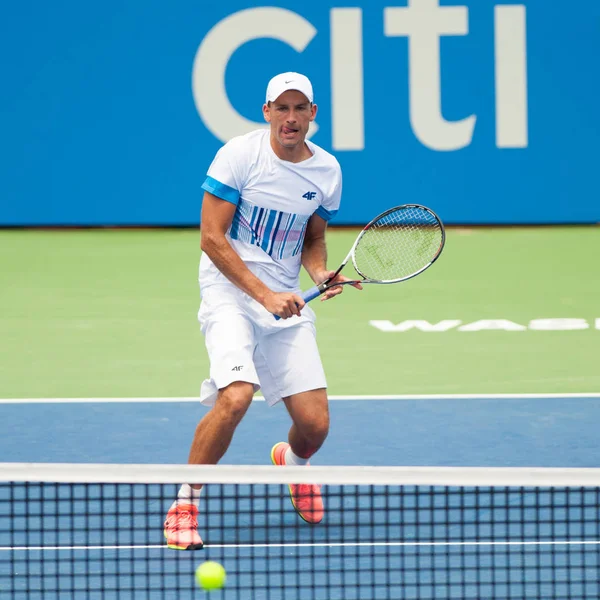 Pro Tennis speler Lukasz Kubo — Stockfoto