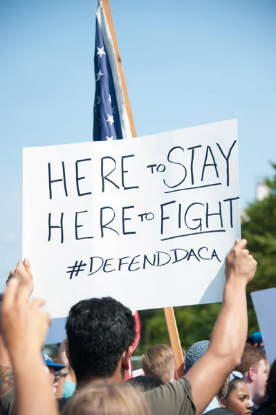 Protesterar i slutet av Daca — Stockfoto