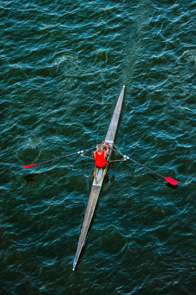 Sculler in a Regatta — Stock Photo, Image