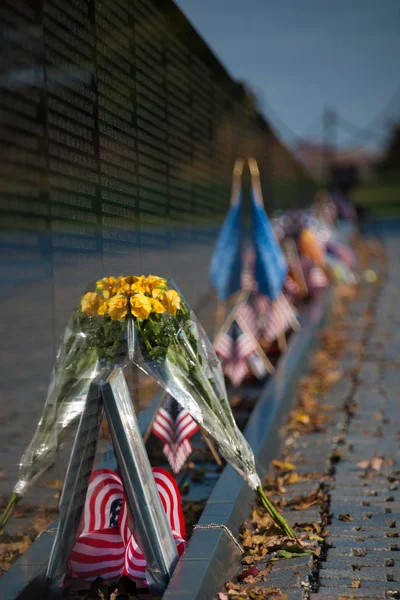 Vietnam Veterans Memorial después del Día de los Veteranos — Foto de Stock