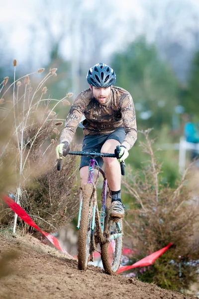 Haymarket December Wielrenner Concurreert Het Bikeneticx Cyclocross Evenement December 2017 — Stockfoto