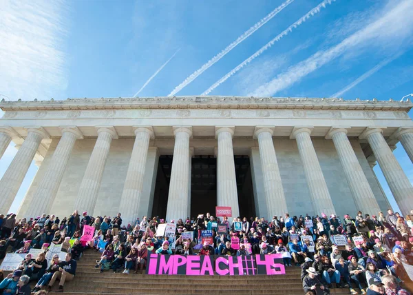 Washington Enero 2018 Manifestantes Manifiestan Apoyo Los Derechos Las Mujeres —  Fotos de Stock