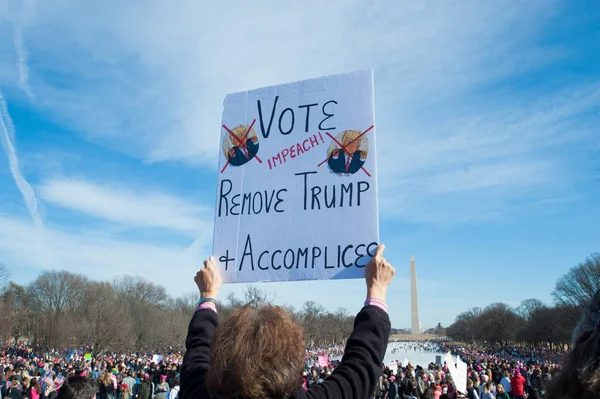 Washington Januari 2018 Demonstranten Rally Ter Ondersteuning Van Womens Rechten — Stockfoto