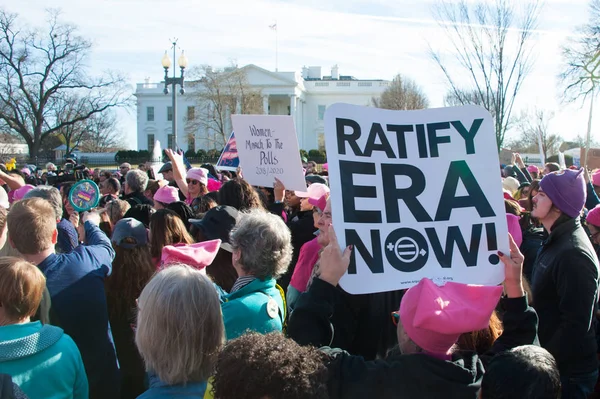 Washington Januari 2018 Demonstranten Rally Ter Ondersteuning Van Womens Rechten — Stockfoto