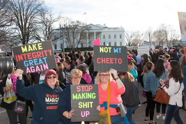 Washington Januari 2018 Demonstranten Rally Ter Ondersteuning Van Womens Rechten — Stockfoto