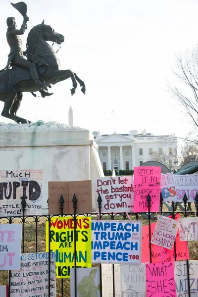 Washington Enero 2018 Manifestantes Manifiestan Apoyo Los Derechos Las Mujeres —  Fotos de Stock