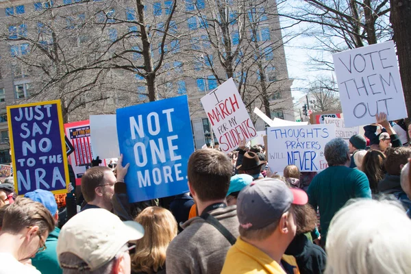 Deelnemers Mars Voor Our Lives Een Protest Van Studenten Voor — Stockfoto