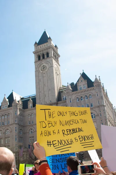 Een Deelnemer Mars Voor Our Lives Een Protest Van Studenten — Stockfoto