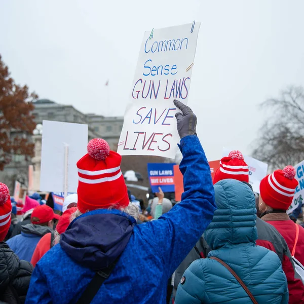 Deltagare Gun Laws Lives Rally Protest Mot Försvagningen Vapenlagar Den — Stockfoto