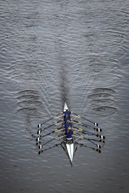 Women's Rowing Team in Competition clipart