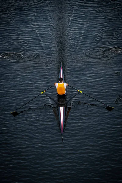 Solo Male Rower Competition — Stock Photo, Image
