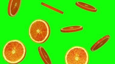 Turuncu yeşil ekran, sorunsuz döngü, Cg düşme yuvarlak dilimler