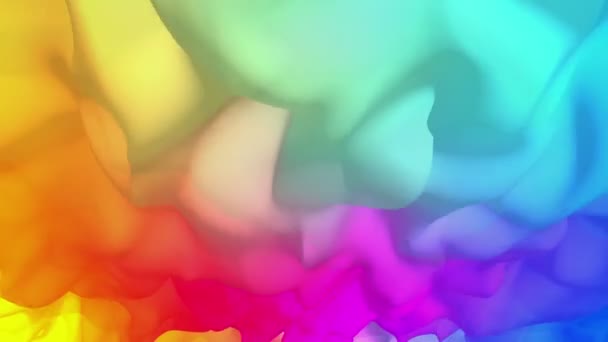 Разноцветная ткань, трепещущая на ветру, абстрактная 3D анимация, бесшовная — стоковое видео