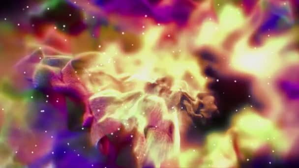 Flyga genom nebulosan, Cg animation, looping — Stockvideo