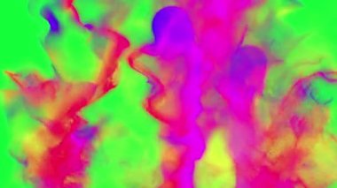 Parçacıkların yukarı, pembe akışı döngü 3d animasyon