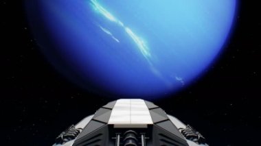 Neptune Sci-Fi dev uzay gemisi yaklaşıyor