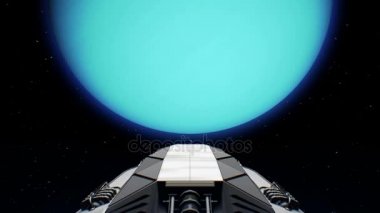 Uranüs Sci-Fi dev uzay gemisi yaklaşıyor