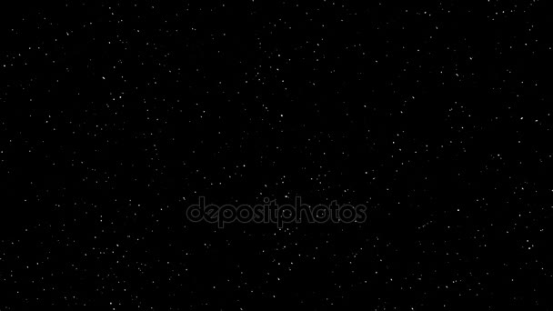 Stars on background, fictional observation satellite flies past, 3d animation — Stock Video