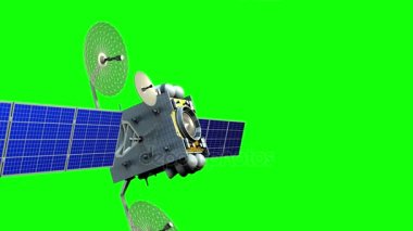 Yeşil ekran, 3d animasyon kurgusal yapay uydu