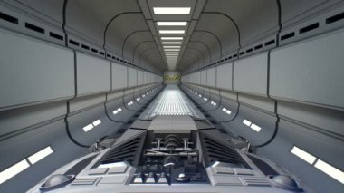Fon Venüs. Uzay tüneli dışında uçar. Uzay gemisi uzay istasyonu kapıya, 3d animasyon uçan. Doku gezegen grafik editörü fotoğraf ve diğer görüntüleri olmadan oluşturuldu.