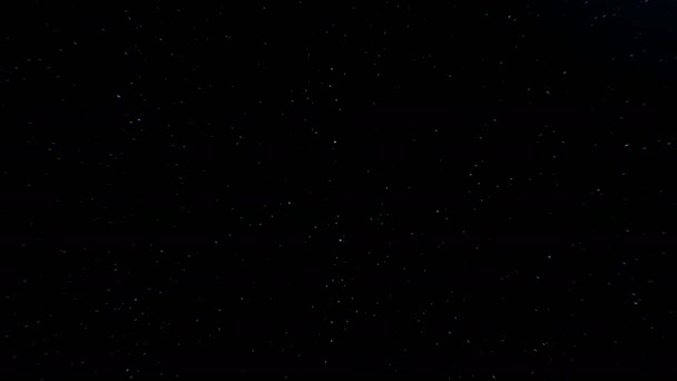 宇宙飞船飞过去, 闪亮的引擎灯, 3d 动画. — 图库视频影像