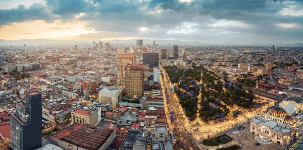 Mexico City Aerial View Torre Latinoamericana Palacio Bellas Artes Alameda — Stock Photo, Image