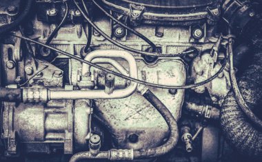  Vintage Yıkanmış araba motoru