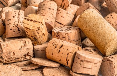 Closeup Mantar Tıpalar şarap şişeleri için