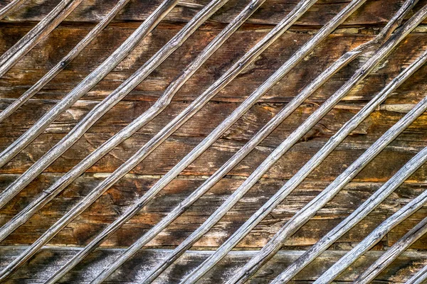 Zerbröckelnde Alte Holzmauer — Stockfoto