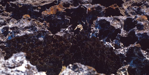 Rocha de lava ao longo da costa — Fotografia de Stock