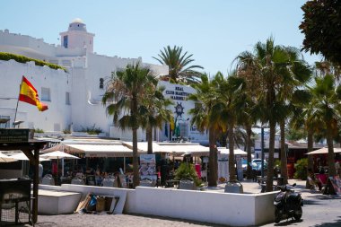 Marbella tipik eski şehir sokak, Costa del Sol, Endülüs, S