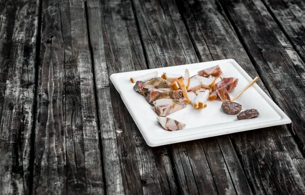 Plate with specific Romanian products — Stock Image Plate with specific Romanian products Stock Picture