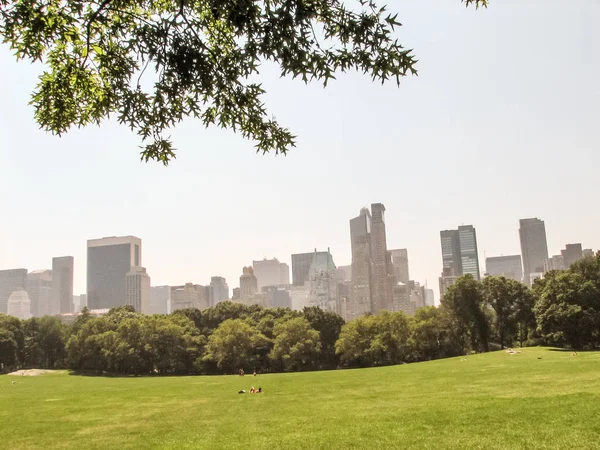 Vista de la calle de Nueva York con edificios históricos modernos y antiguos — Foto de Stock