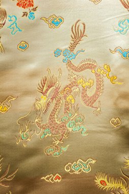 İpek işlemeli Çin ejderhası.
