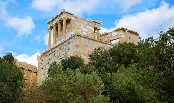 Athens Greece February 2020 Ruins Propylaea Monumental Gateway Acropolis Athens — Stock Photo, Image