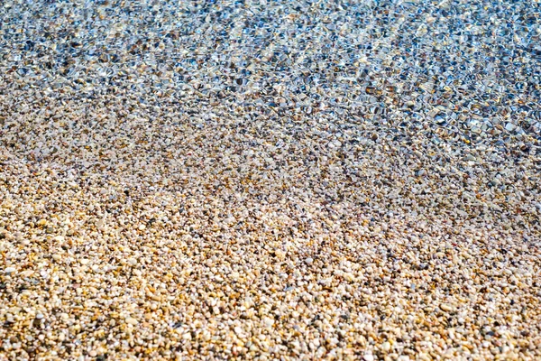 Zand Kustlijn Strand Dichtbij Uitzicht — Stockfoto