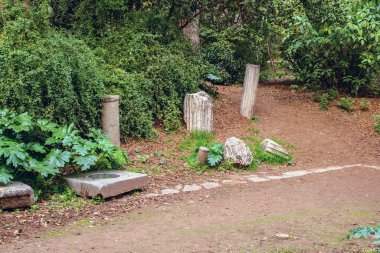 Atina, Yunanistan - 14 Şubat 2020: Ulusal Bahçe, Atina 'da halka açık bir park.